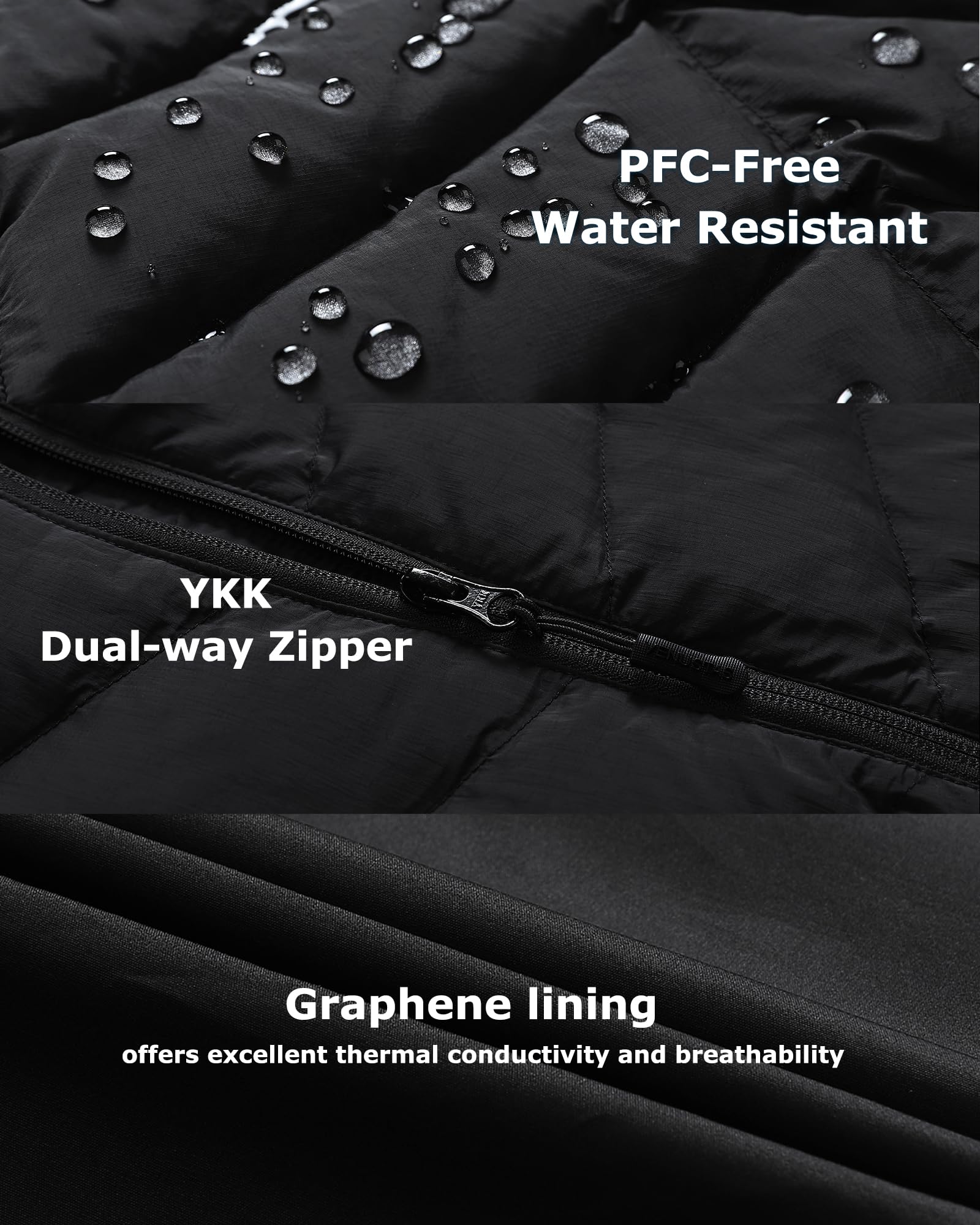 Venustas diamond-quilted pattern showcasing stylish silhouette and insulation