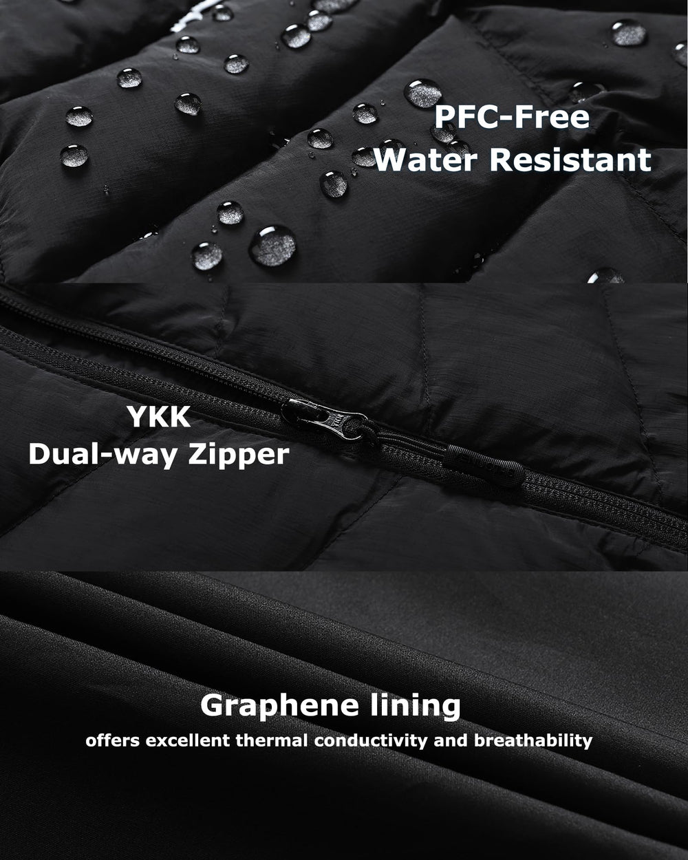 Venustas diamond-quilted pattern showcasing stylish silhouette and insulation