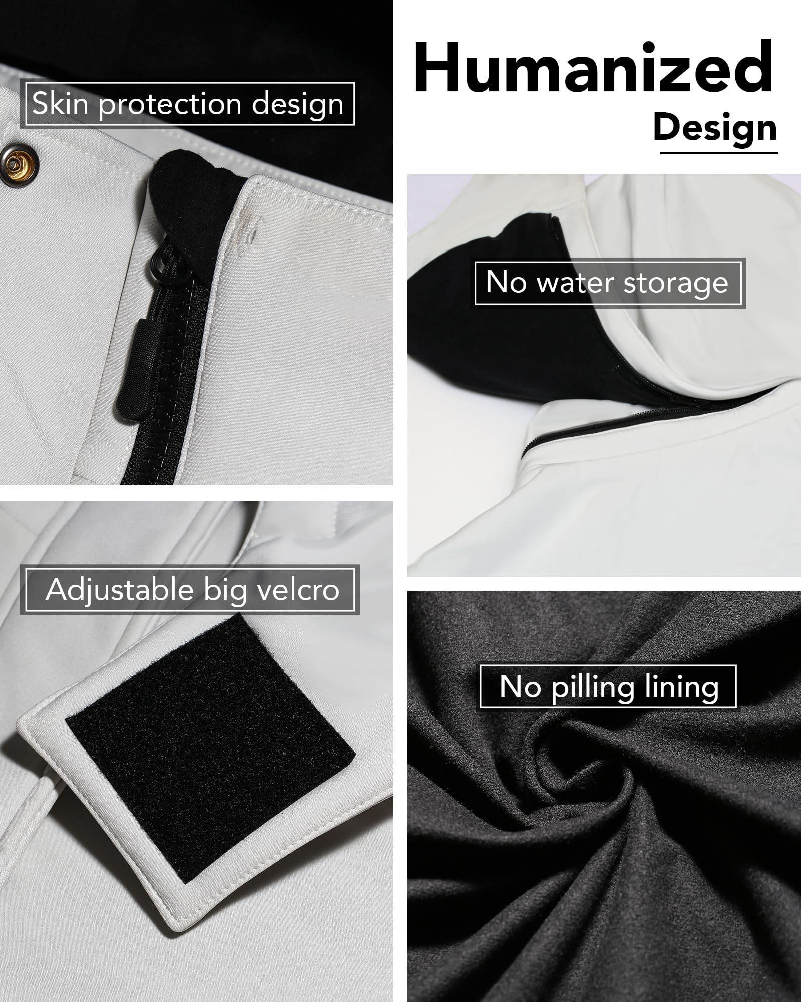 VERGOO Graphene Heated Jacket waterproof fabric closeup demonstrates weatherproof protection