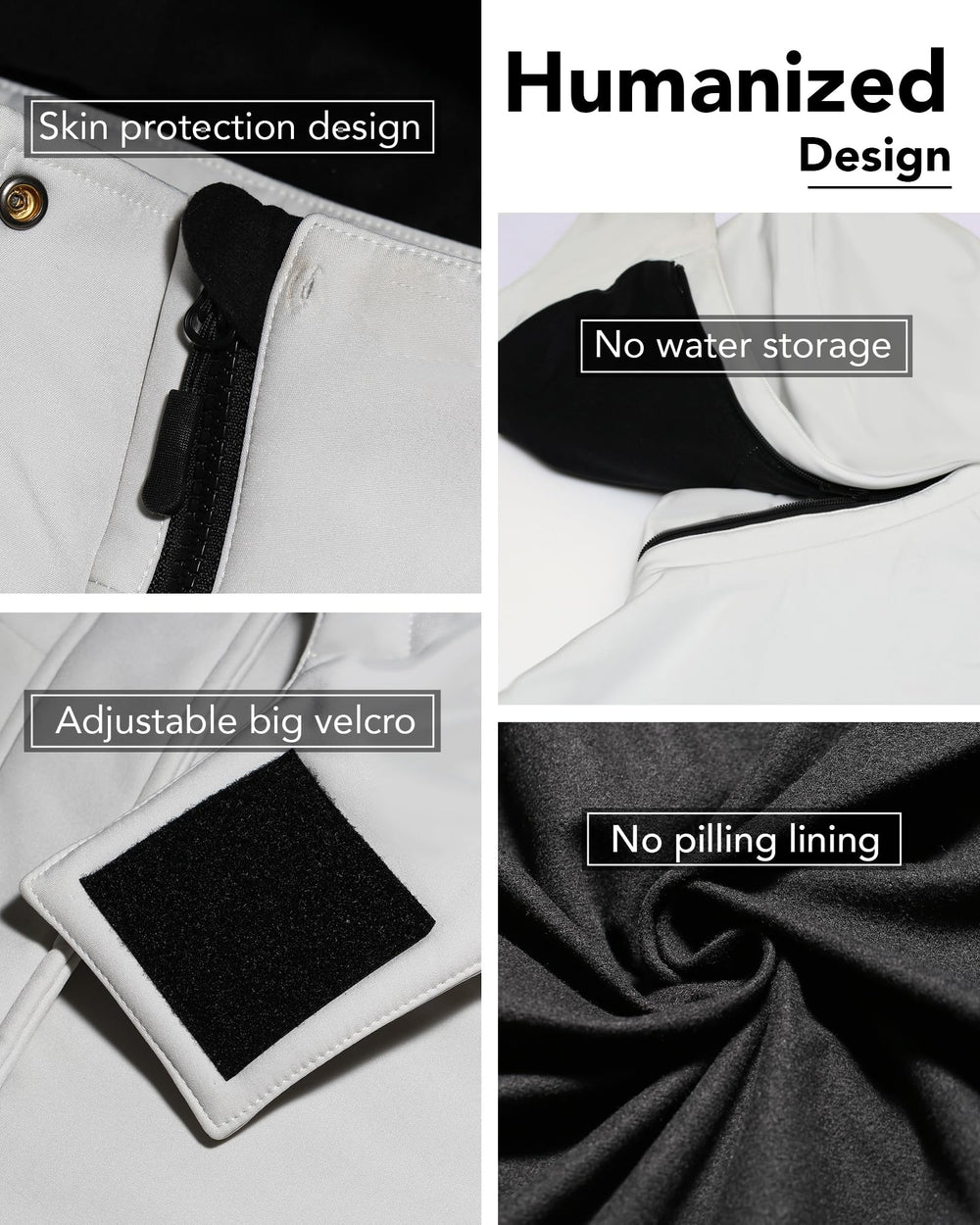 VERGOO Graphene Heated Jacket waterproof fabric closeup demonstrates weatherproof protection