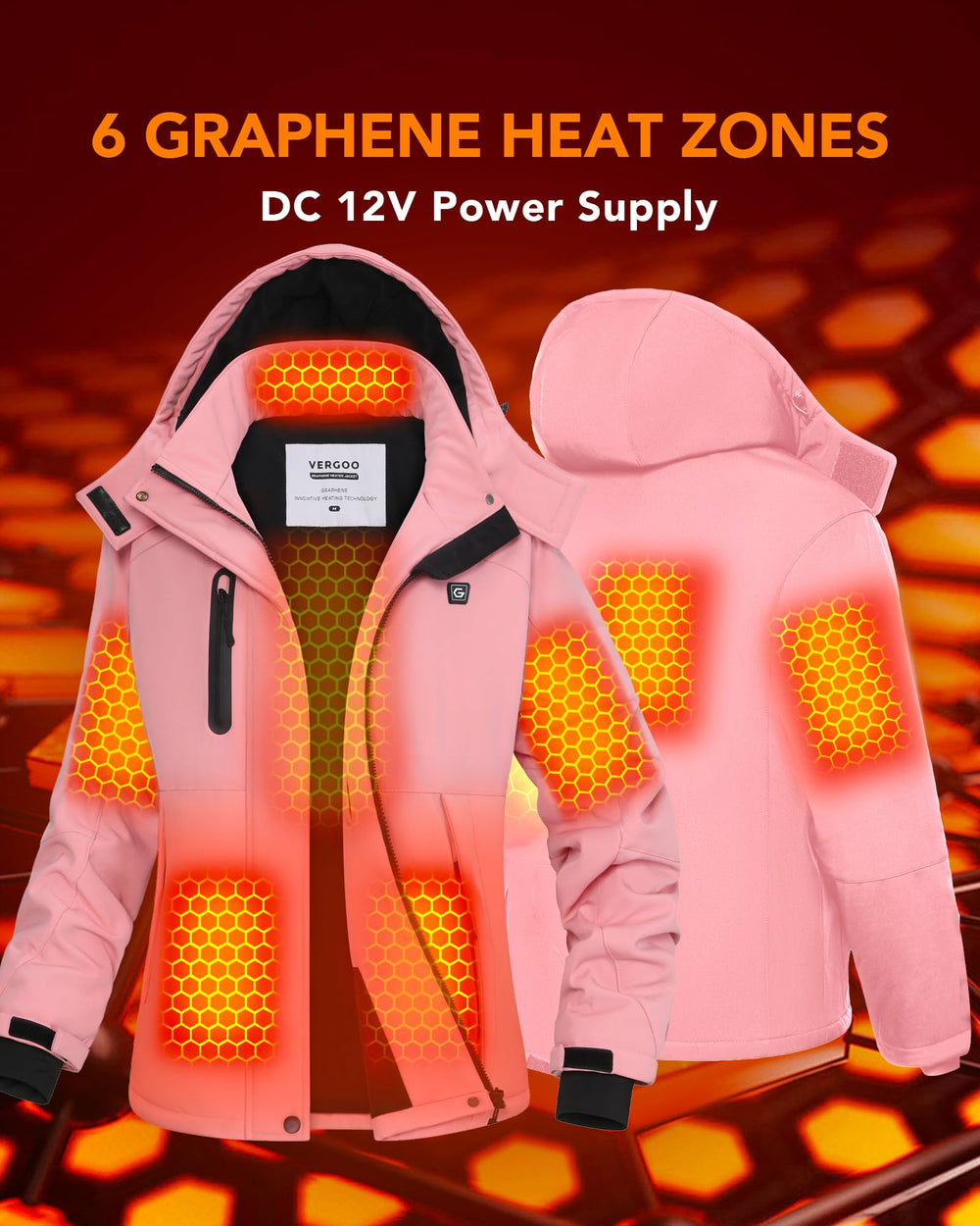VERGOO waterproof windproof soft-shell jacket protecting against rain and wind