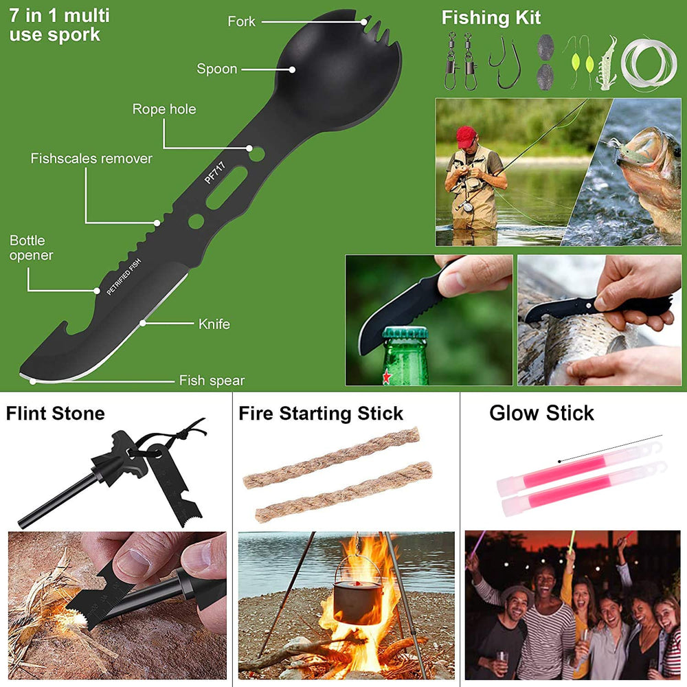 Verifygear 7 in 1 spoon and fork for quick meals during outdoor adventures