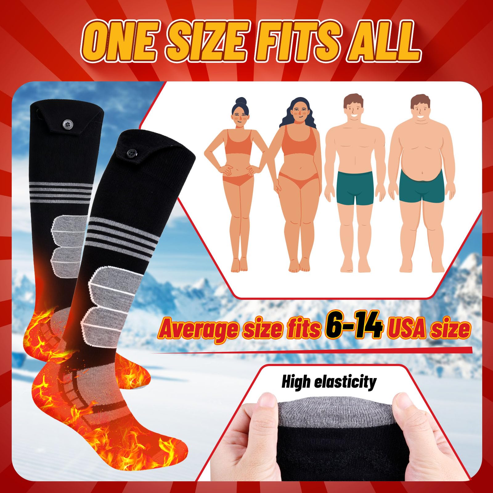 Verosky heated socks gift-ready winter warmth option