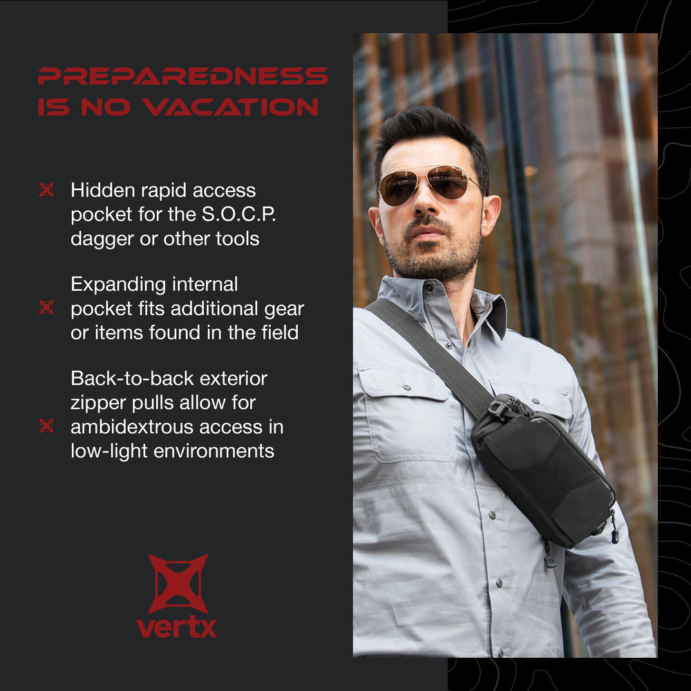 Vertx SOCP Sling adjustable attachment system for versatile wearing options