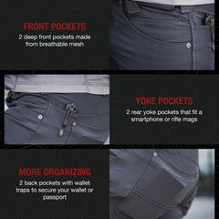 Vertx Trailslacker pants, knee articulation enables unrestricted trail movement