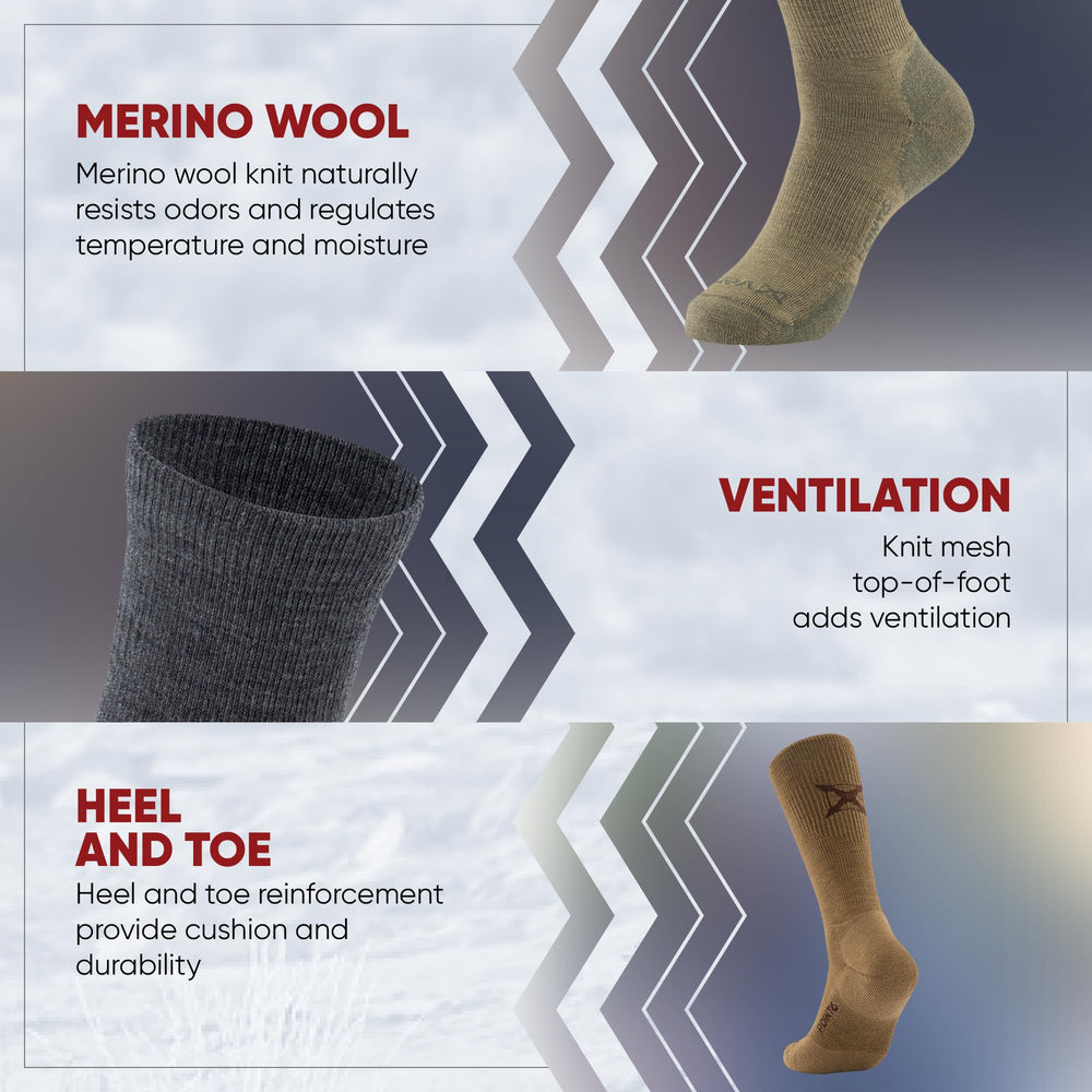 Vertx VaporCore crew socks 10in arch support for active outdoor use