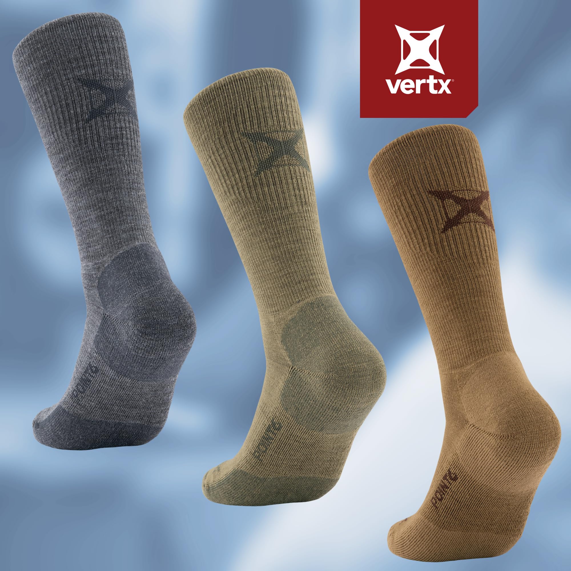 Vertx VaporCore quick-dry merino for hiking and hunting in Dark Earth