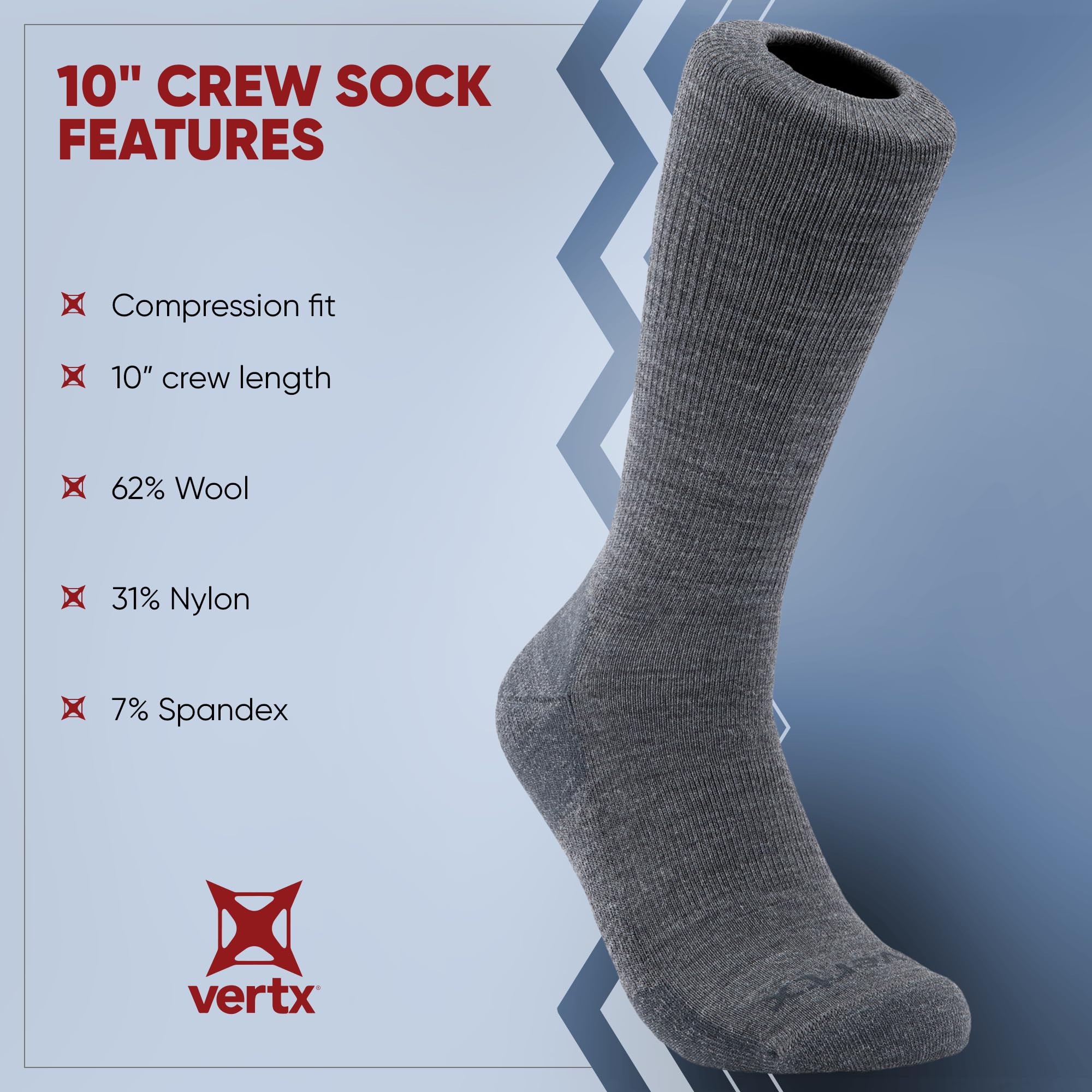 Vertx VaporCore reinforced heel and toe for durability