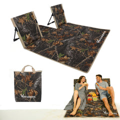 Verveens beach lounge mat front view with camouflage pattern for comfortable two-person seating