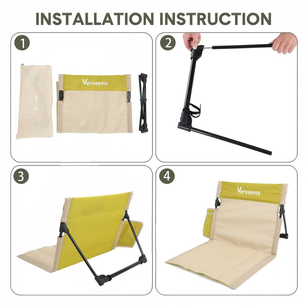 Verveens aluminum frame and 600D fabric ensure durable outdoor use.