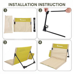 Verveens aluminum frame and 600D fabric ensure durable outdoor use.