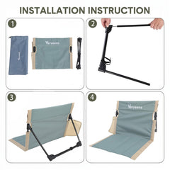 Verveens water-resistant fabric chair is easy to wipe clean after sand or spills