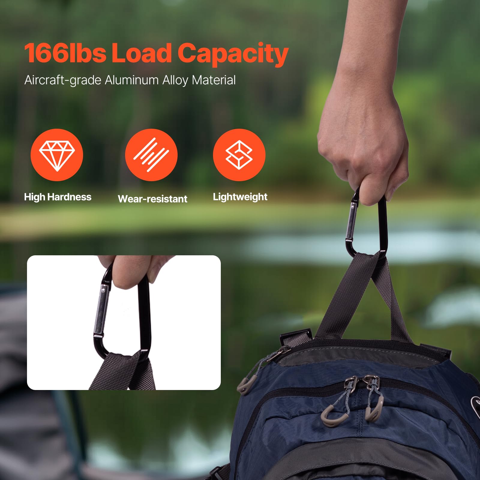 VEVOR 20 keyrings included for organized key management on the go
