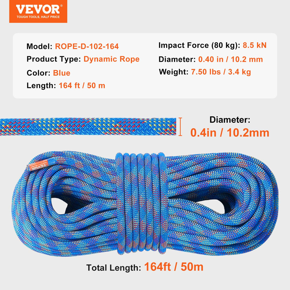 VEVOR 25kN tensile strength rope close-up highlighting robustness