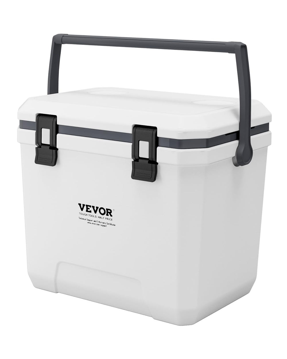 VEVOR 38QT cooler front view highlighting ample capacity for family trips