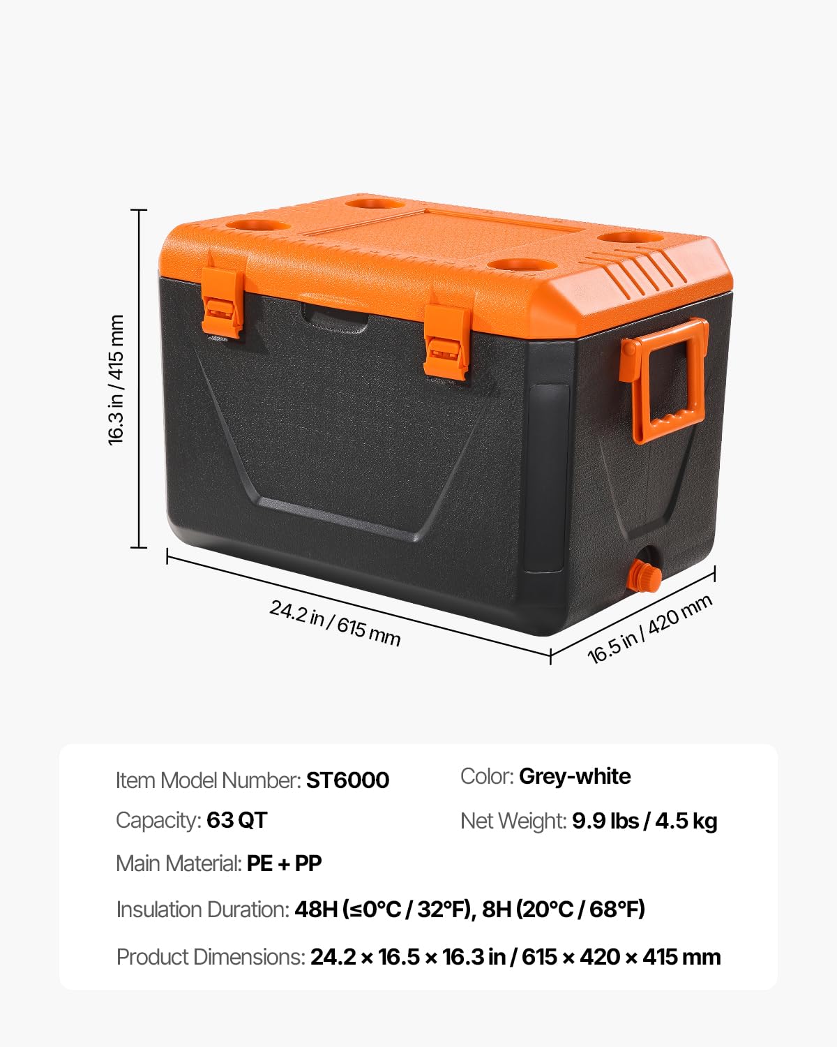 VEVOR 63QT cooler cup holder adds convenient sipping on the go