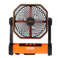 VEVOR 8-inch camping fan with LED light for compact outdoor illumination