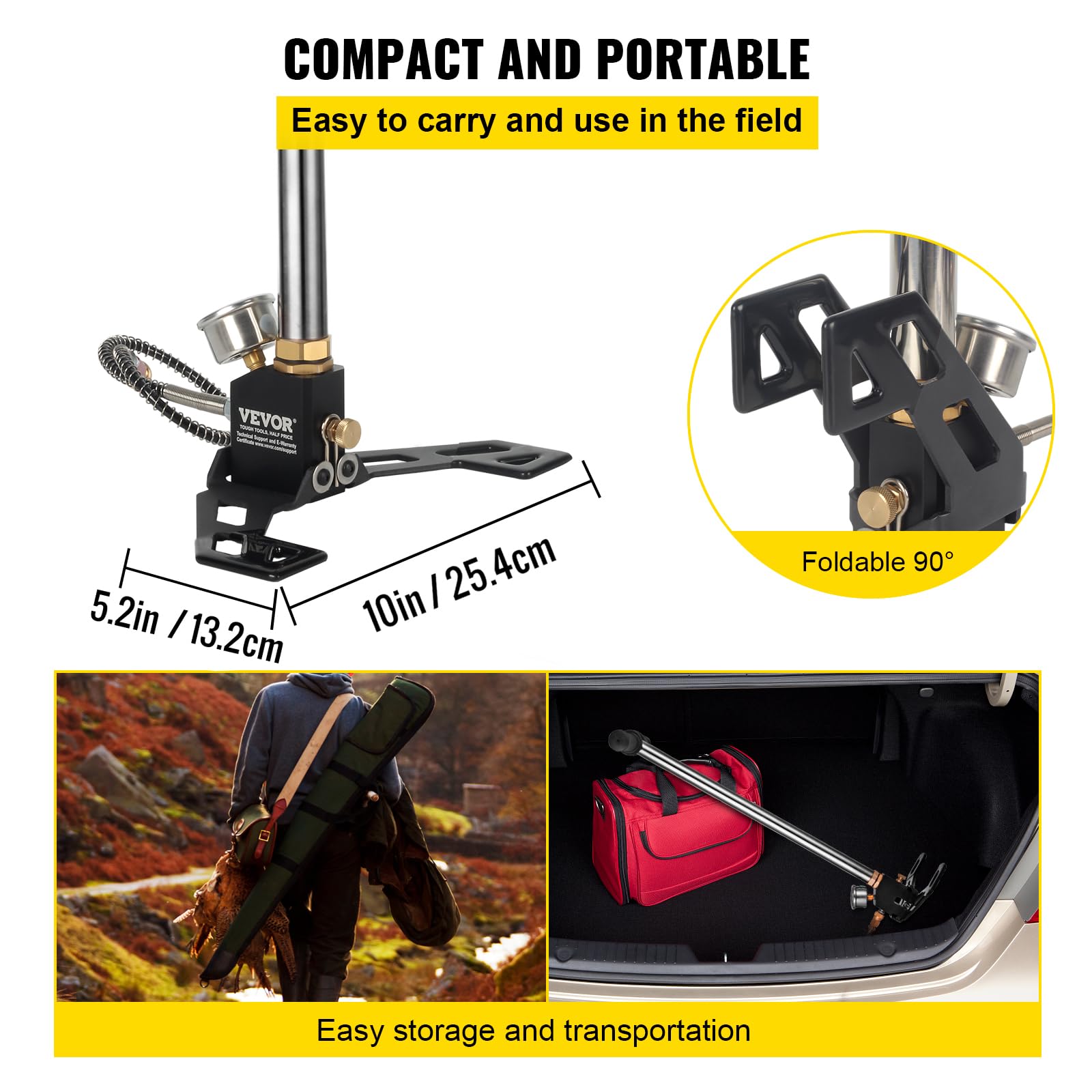 VEVOR airgun pump folding design saves storage space