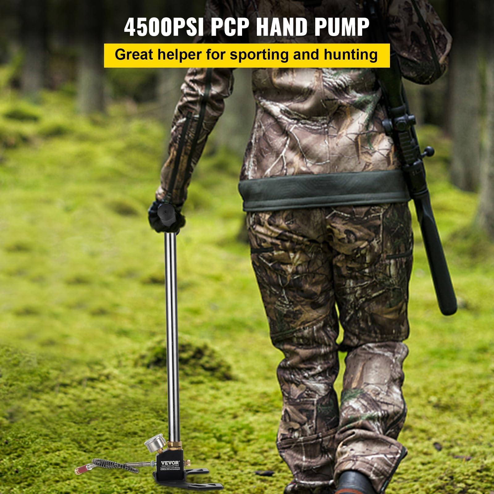 VEVOR airgun pump three-stage operation reduces effort on high-pressure fills