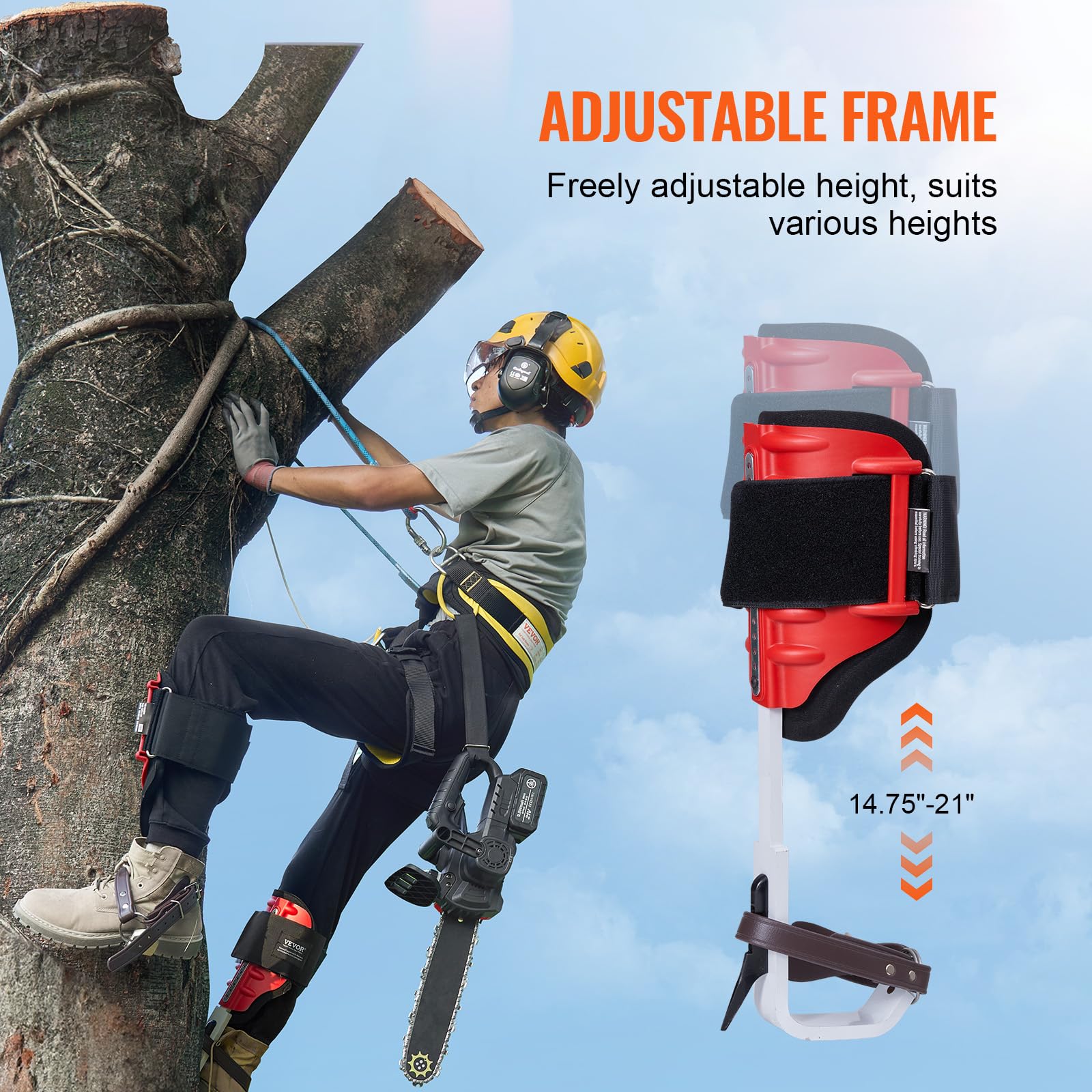 VEVOR red arborist gear for pruning and fruit picking.