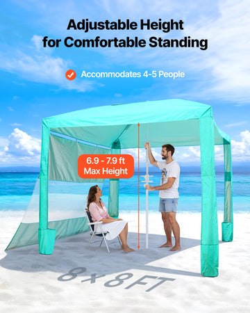 VEVOR Beach Cabana side wall provides privacy and sun protection.