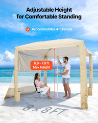 VEVOR Beach Cabana side wall adds shade and privacy for beach sessions.