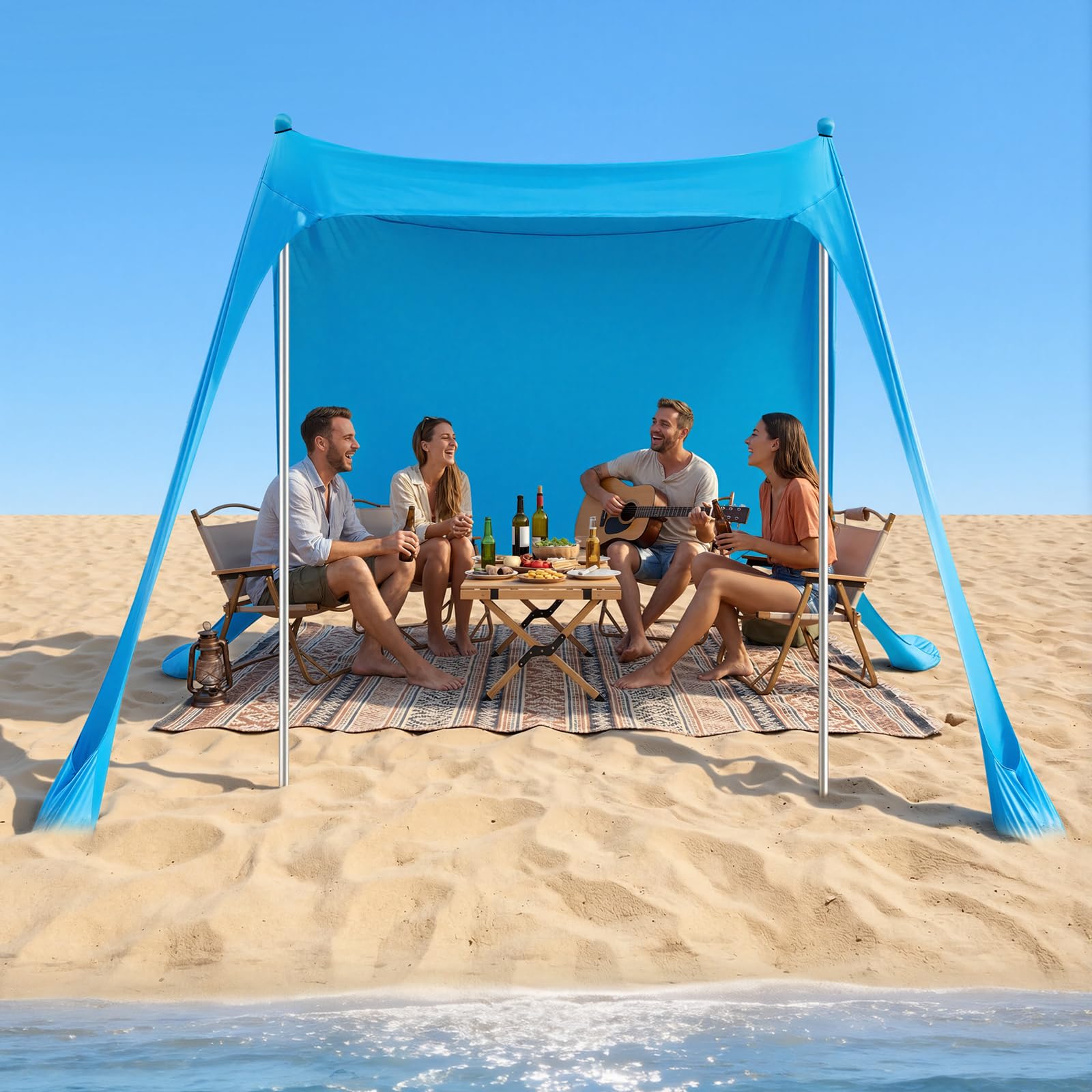 VEVOR beach tent compact storage bag makes transport easy.