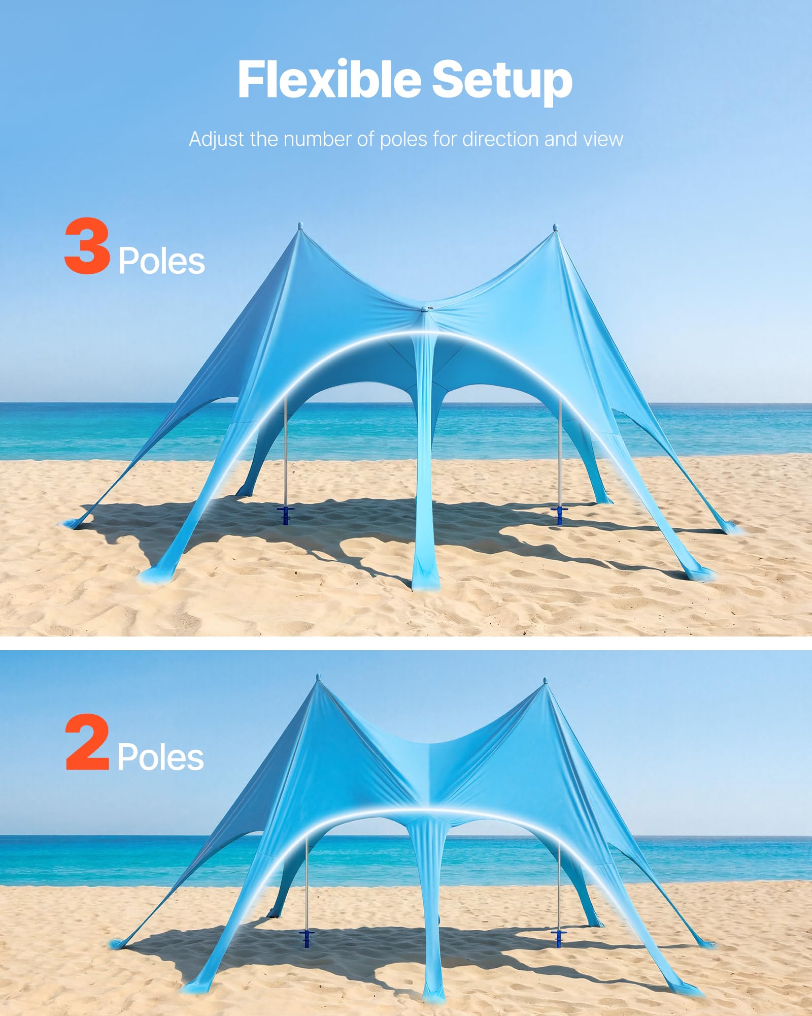 VEVOR Beach Tent compact storage bag for easy transport