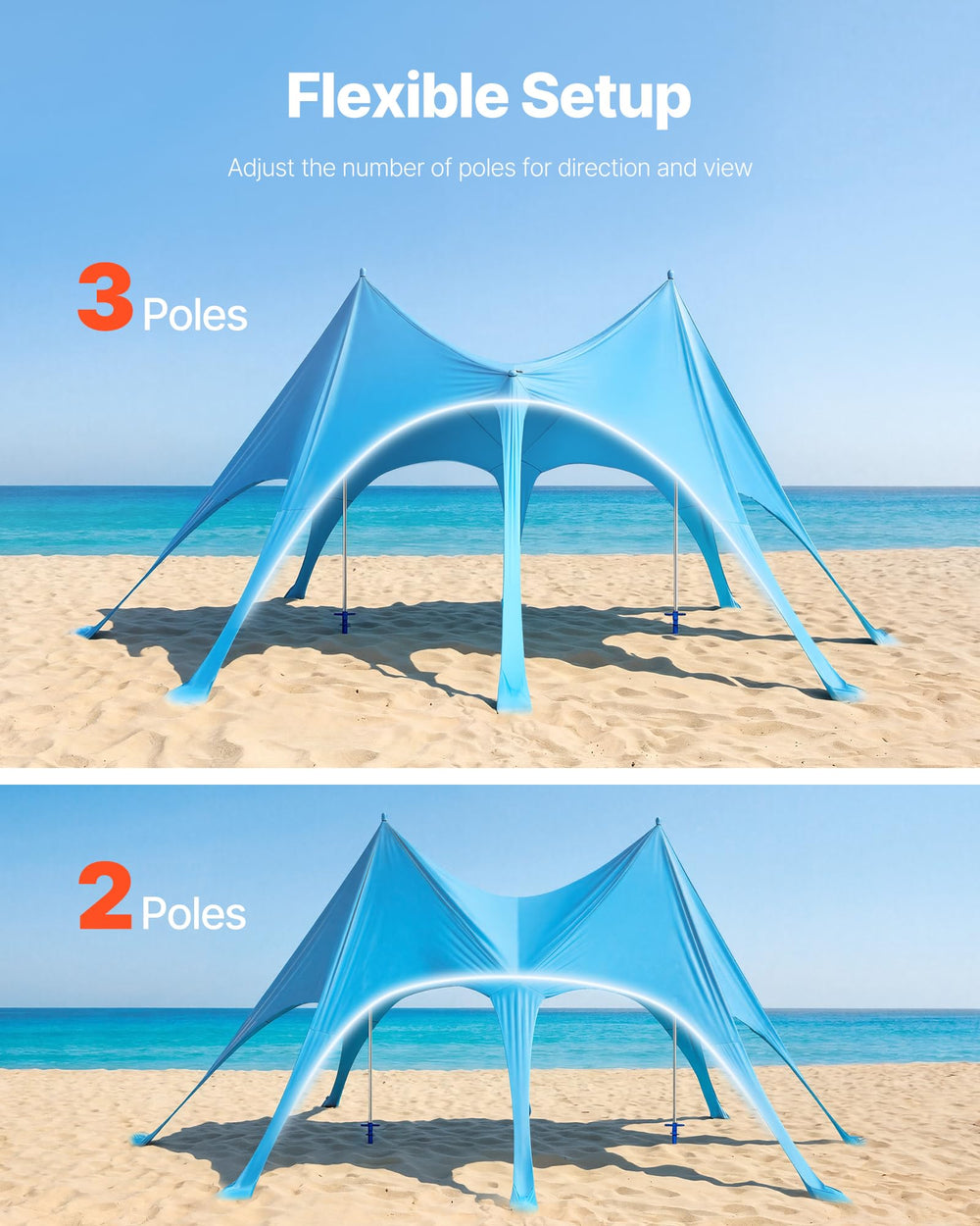 VEVOR Beach Tent compact storage bag for easy transport