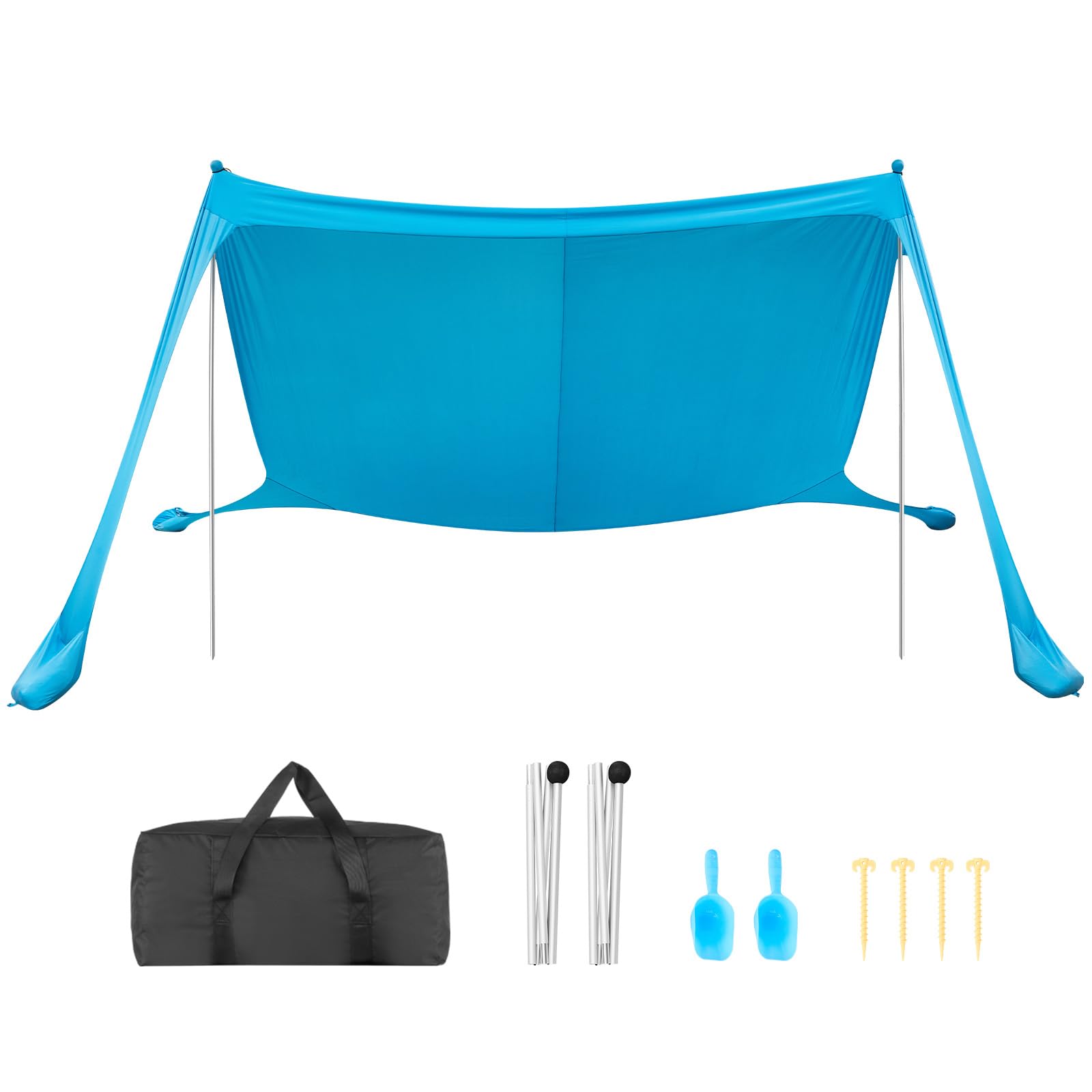 VEVOR Beach Tent shows spacious shade for family outings and sunny beach days