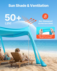 VEVOR UPF50+ fabric close-up showing breathable sun protection