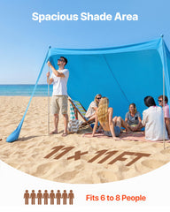 VEVOR Beach Tent with UPF50+ protection for sun days