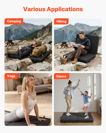 VEVOR crash pad with backpack straps for hands-free transport