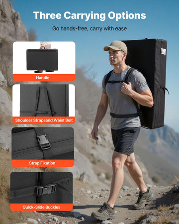 VEVOR crash pad folds compactly for easy storage