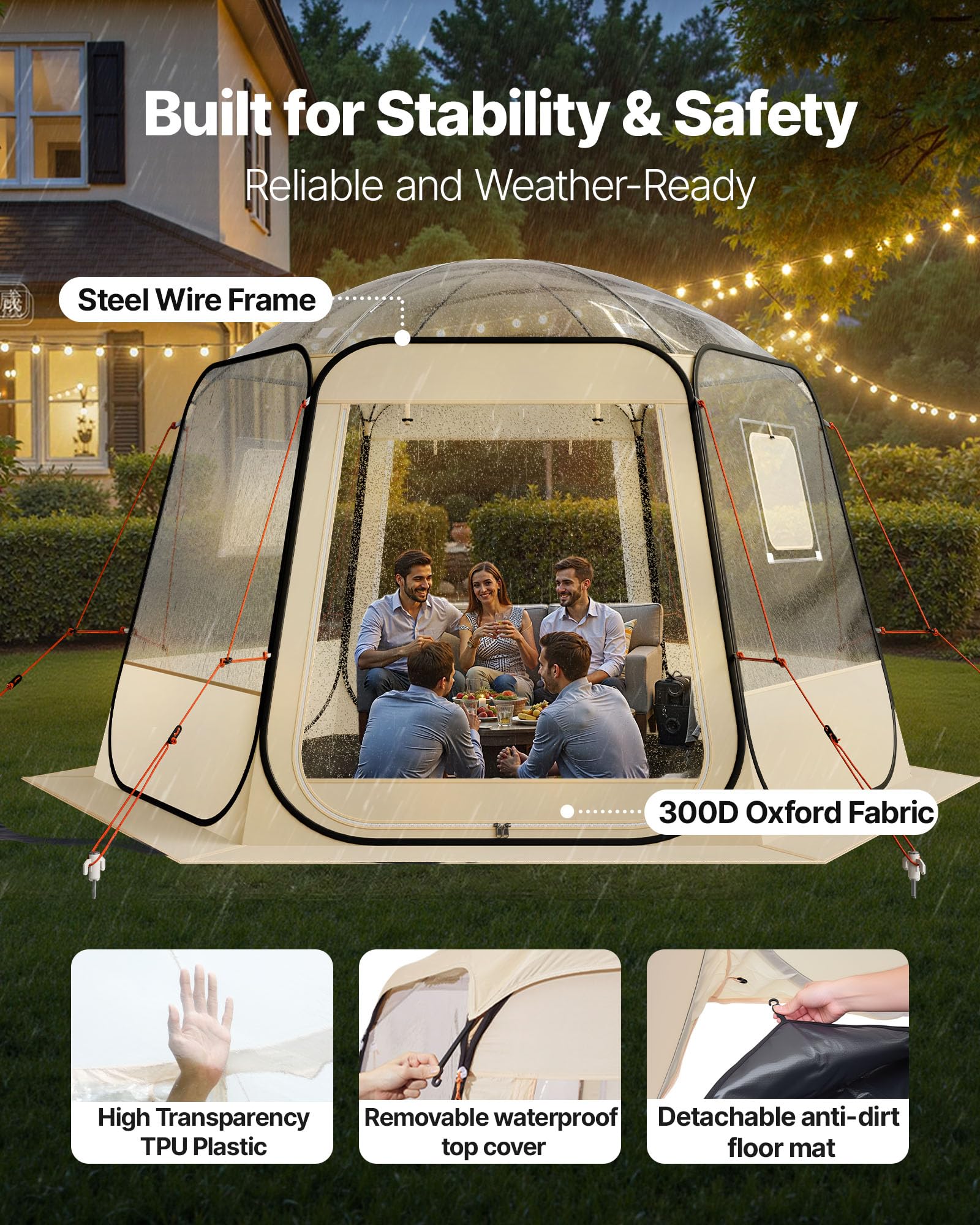 VEVOR bubble tent offers a 540-degree view for immersive nature moments.