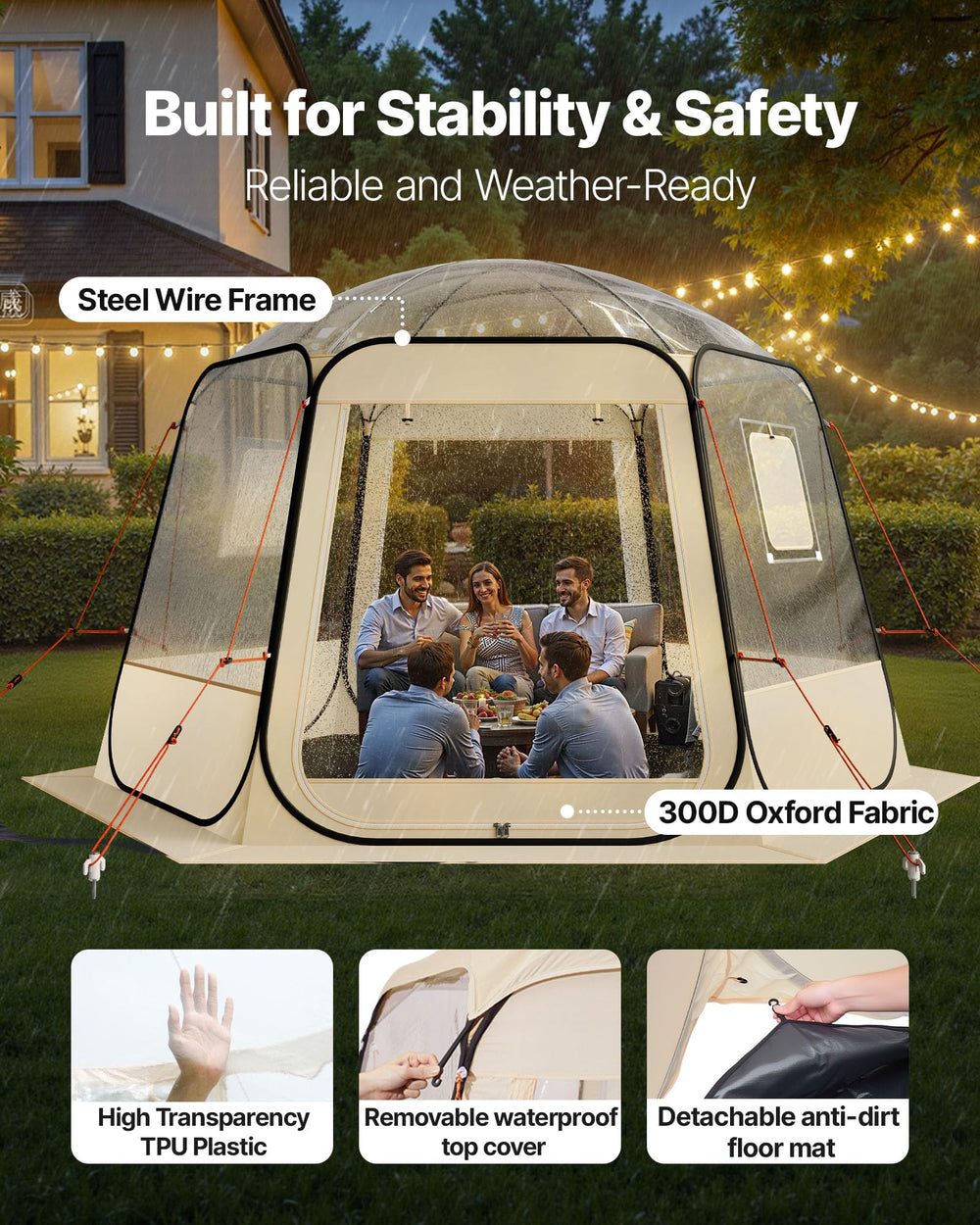 VEVOR bubble tent offers a 540-degree view for immersive nature moments.