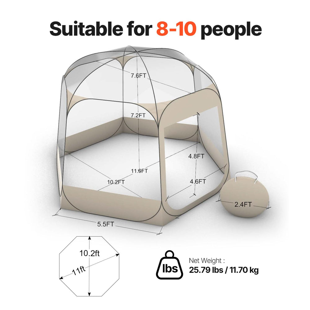 VEVOR bubble tent includes a carry bag for easy storage and portability.