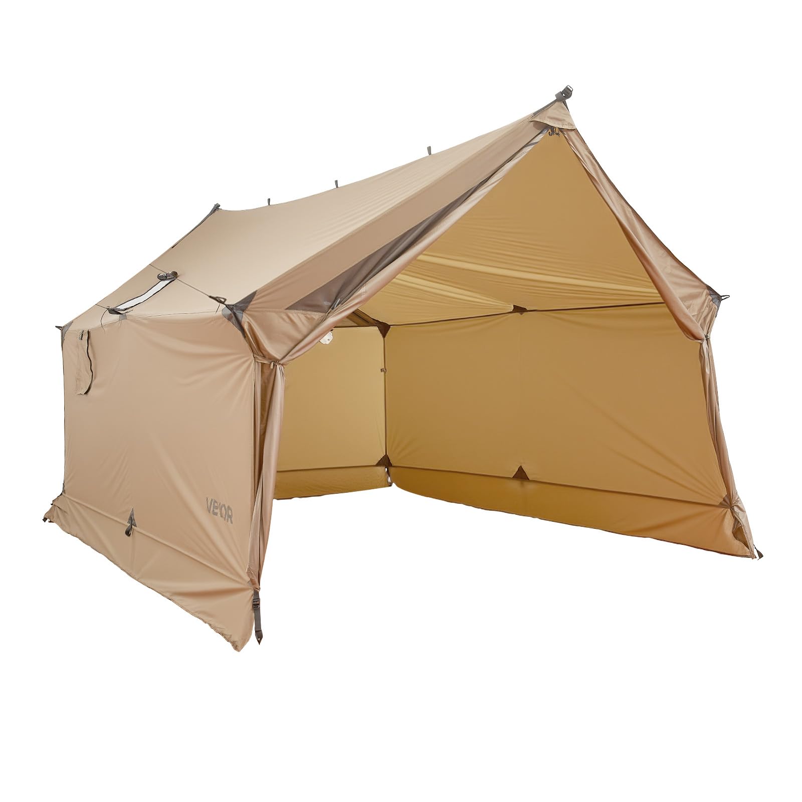 VEVOR camping hot tent 2-person front view for quick backpacking shelter