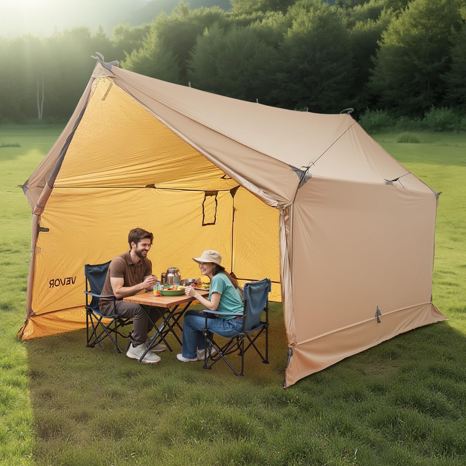 VEVOR hot tent ideal for backpacking, hunting and fishing trips