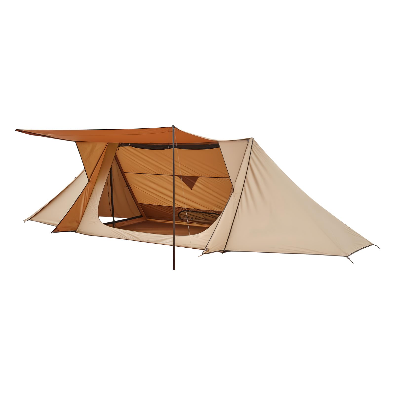 VEVOR Camping Hot Tent includes two tarp poles for quick setup.
