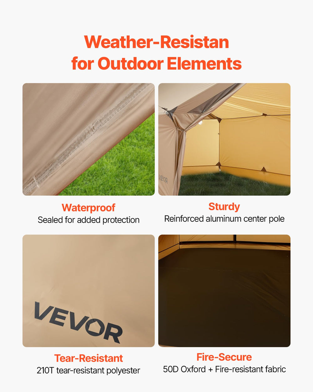 VEVOR tent ventilation system reduces condensation for comfortable interior