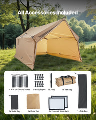 VEVOR camping hot tent waterproof fabric keeps interior dry during rain