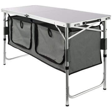 VEVOR Camping Kitchen Station lamp stand for nighttime lighting.