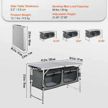 VEVOR Camping Kitchen Station side table for extra workspace.