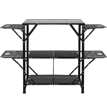 VEVOR versatile outdoor table for RV trips, camping, beach, and picnics.