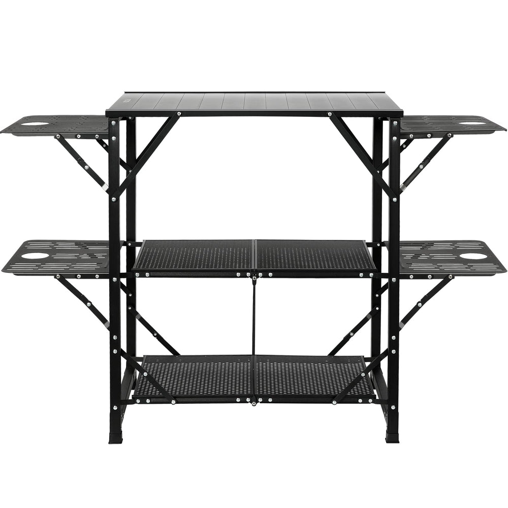 VEVOR versatile outdoor table for RV trips, camping, beach, and picnics.