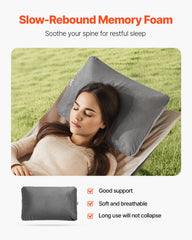 VEVOR compact pillow showcasing lightweight design for easy backpacking and travel