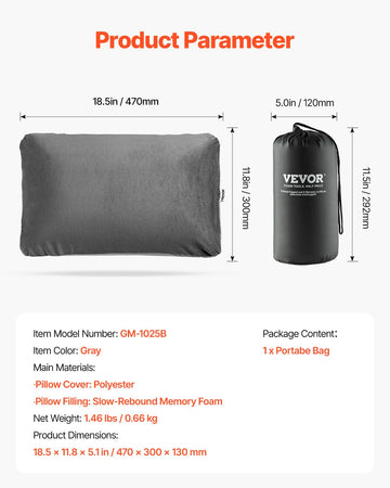 VEVOR storage bag protects and packs the pillow