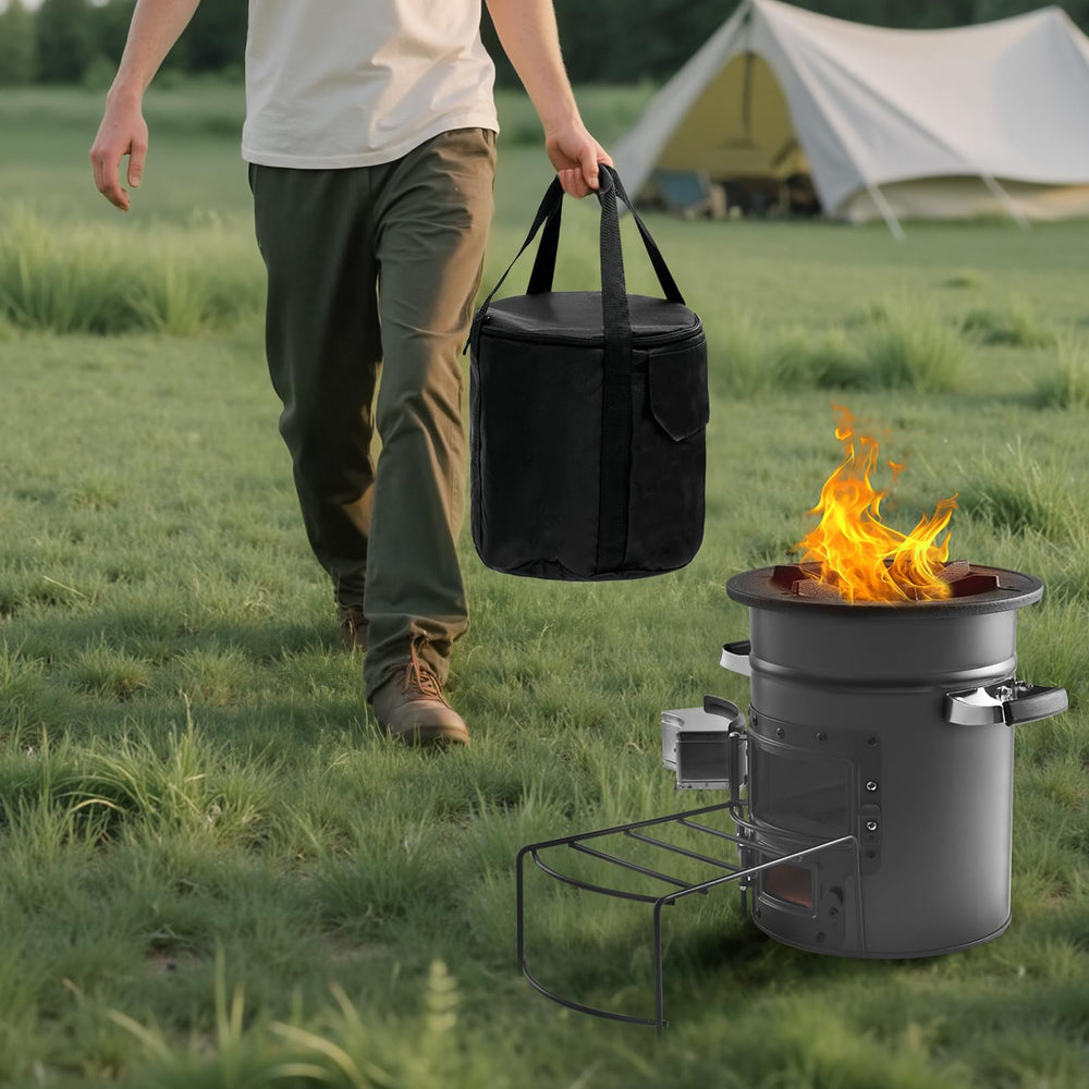 VEVOR rocket stove with carrying bag for organized transport