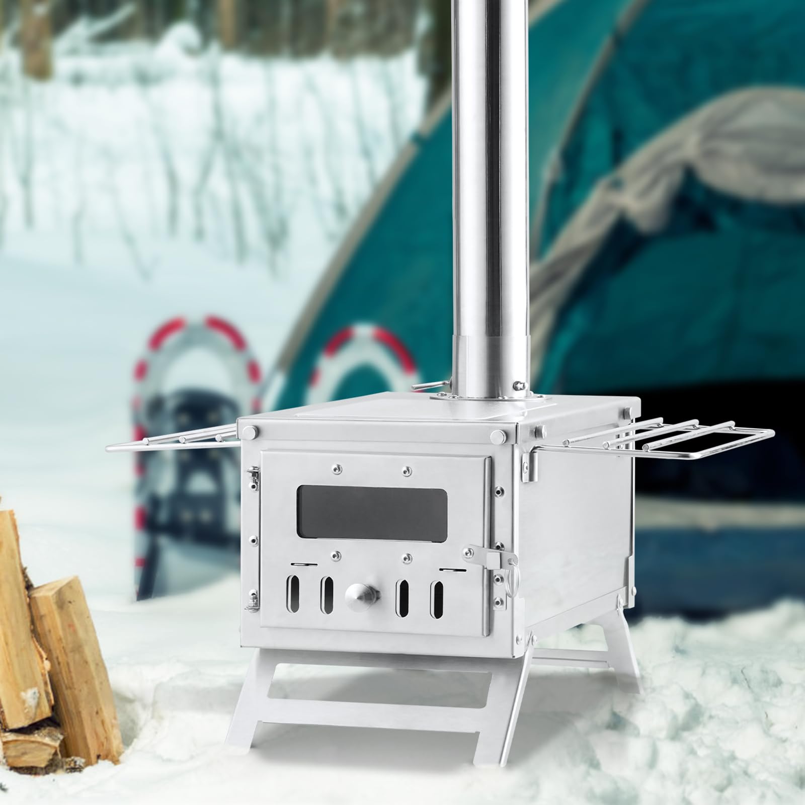 VEVOR camping stove easy assembly supports quick campsite setup.